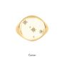 Zodiac Constellation Diamond Signet Ring Solid Gold, thumbnail 8 of 12