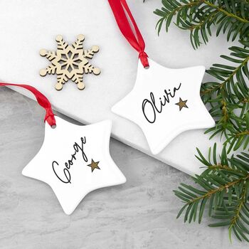 Personalised Christmas Star Decoration, 2 of 8