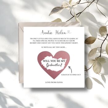 Godmother Poem Proposal Scratch Off Card, Godparents Proposal, Surprise Scratch Reveal, 4 of 7