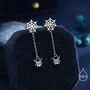 Sterling Silver Dangling Spider And Spider Web Stud Earrings, thumbnail 5 of 12