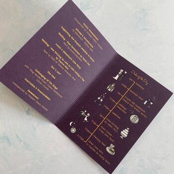 Order Of Service Wedding Venue Illustration/Timeline, 5 of 11