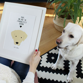 Personalised Favourite Human Dog Print, 12 of 12