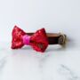 Red Sequin Christmas Dog Bow Tie, thumbnail 2 of 2