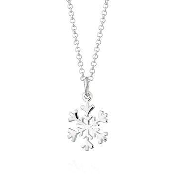 Snowflake Necklace, Sterling Silver Or Gold Plated, 10 of 10