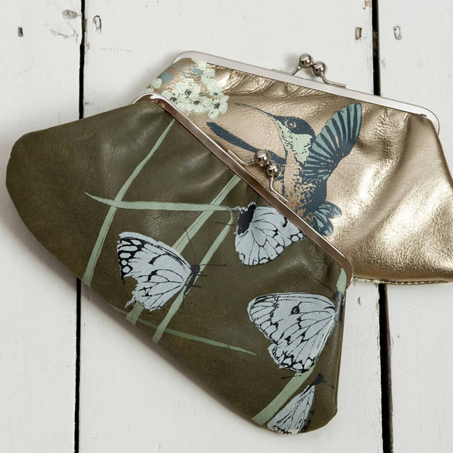 Printed Bird Or Butterfly Clutch Bag By Lola & Alice