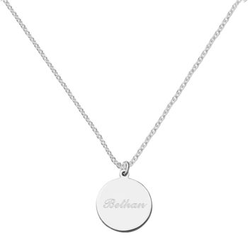 Sterling Silver Engraved Charm Pendant, 2 of 4