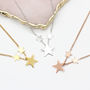 Personalised 18ct Gold Plated Or Silver Star Necklace, thumbnail 1 of 5