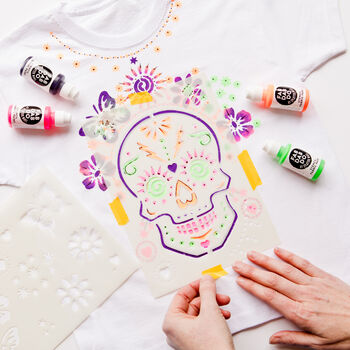 Sugar Skull T Shirt Decorating Paint Kit, 4 of 9