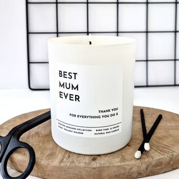 Personalised Mum Candle. Modern Gift For Mother’s Day, 7 of 8