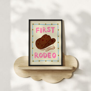 First Rodeo Kids Cowboy Nursery Print, 4 of 4