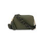 Olive Green Leather Crossbody Bag And Cheetah Strap, thumbnail 1 of 9