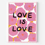'70s Love' Retro Floral Love Art Print, thumbnail 1 of 3