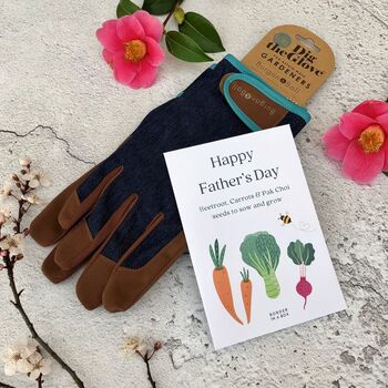 Gardening Gloves And Grow Your Own Veg Seed Gift, 3 of 12