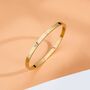 Minimalist Gold Polaris Guiding Heart Bangle Bracelet, thumbnail 1 of 10