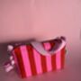 Boxy Pink And Red Stripey Crossbody Bag, thumbnail 4 of 6