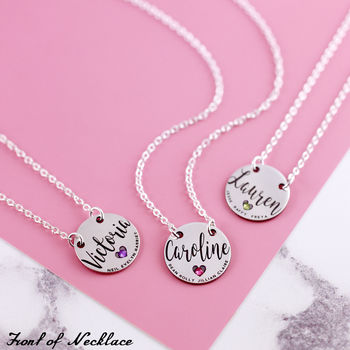 Sterling Silver Mum Necklace With Engraved Names, 7 of 12