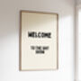 Welcome To The Shit Show Wall Print | Black And Cream, thumbnail 1 of 4