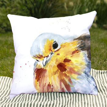 Inky Robin Outdoor Cushion For Garden Furniture, 4 of 7