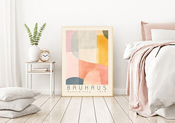 Bauhaus Pastel Mid Century Art Print, 2 of 3