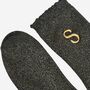 Women's Glitter Socks Black Gold Initial 'S', thumbnail 4 of 5