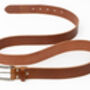 Handmade Tan Leather Belt Men's English Leather 35mm Wide, thumbnail 4 of 10