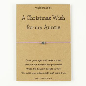 Christmas Wish For My Auntie Charm Bracelet And Card, 3 of 5