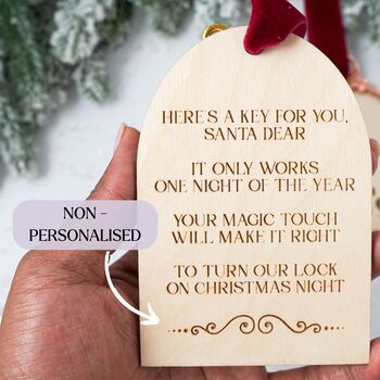 Personalised Santa's Magic Key Kids Christmas Tag, 2 of 9