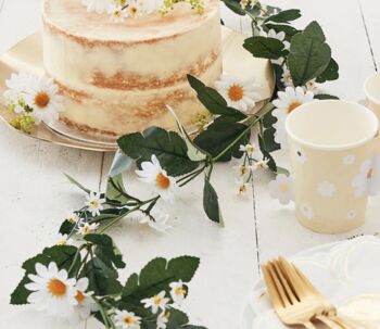 Faux Daisy Floral Garland, 2 of 3