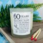 Personalised 60th Anniversary Years And Counting Candle, thumbnail 2 of 11