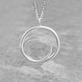 Sterling Silver Round Tapered Eclipse Pendant, thumbnail 2 of 10