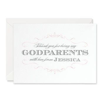 thank you for being my godparents card