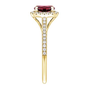 Rosalind Created Ruby And Lab Grown Diamond Ring, 5 of 12