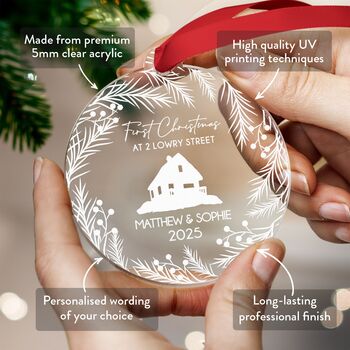 New Home Christmas Ornament, Our First Home Decoration, 3 of 9