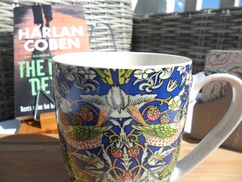 Set Of Six Aspen Mugs In Blue Strawberry Thief Design, 9 of 12