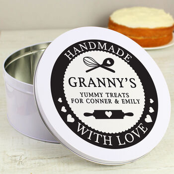 Personalised Handmade With Love Cake Tin, 2 of 5
