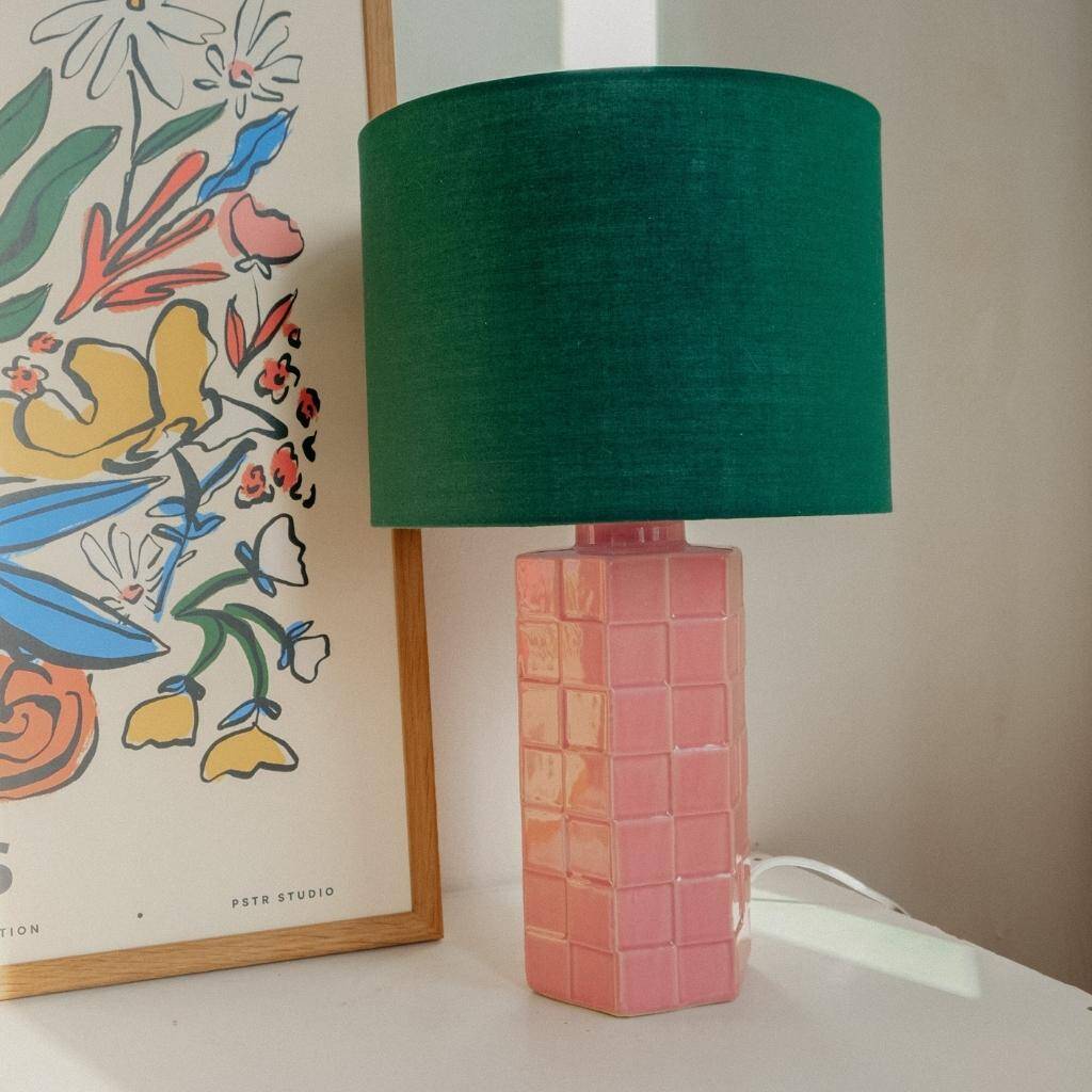 pink and green lamp