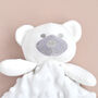 Personalised White Teddy Comforter With Stars And Moon, thumbnail 2 of 6