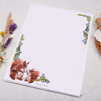 A4 Letter Writing Paper With Red Squirrels, 3 of 4