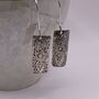 Sterling Silver Vintage Engraved Earrings, thumbnail 1 of 3