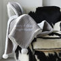 Personalised Grey Cable Knit Pom Pom Blanket, thumbnail 4 of 12