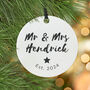 Newlyweds Christmas Decoration With Card, thumbnail 2 of 5