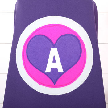 Personalised Love Heart Dressing Up Play Cape, 3 of 6