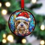 Yorkshire Terrier In Santa Hat Suncatcher Decoration, thumbnail 3 of 6
