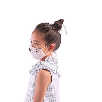 White Animal Inspired Children Face Mask, 2 of 4