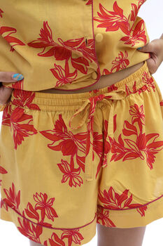 Women's Pyjamas In Organic Cotton, Cartagena Short Set, 6 of 9