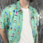 90s People Illustrated Pattern Button Up Shirt, thumbnail 4 of 4