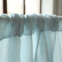 Stone Washed Rod Pocket Linen Curtain Panel, thumbnail 6 of 11