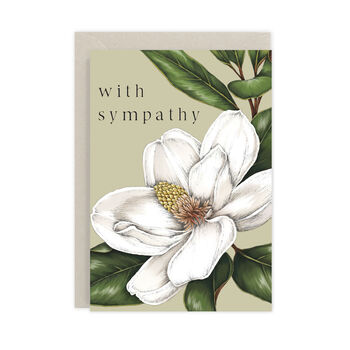 Spring Blossom 'With Sympathy' Botanical Card, 2 of 2