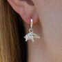 Sterling Silver Stegosaurus Earrings, thumbnail 1 of 6