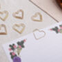 Gold Paper Clips Heart Shaped Metal Paperclip For Wedding Or Office Stationery, thumbnail 1 of 2